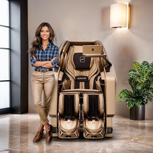 GLOBAL RELAX® I Quantum IA (10D) Massagesessel mit künstlicher Intelligenz I Echtes Leder I Premium 3D-Sound I FHD-Display 10,1 Zoll I Kaltsitz - Warm I XD-Köpfe 80 Positionen
