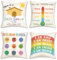 COZZSNUGE Kinder Kissenbezüge 45 x 45 cm, Sonne Regenbogen Samtig Dekorative Kissenhülle Zierkissenbezüge für Sofa Wohnzimmer Zuhause Klassenzimmer Leseecke 4er Set