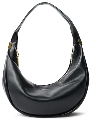 Calvin Klein PINCHED SOFT CRESCENT SM Damen Tasche, Schwarz, Einheitsgröße