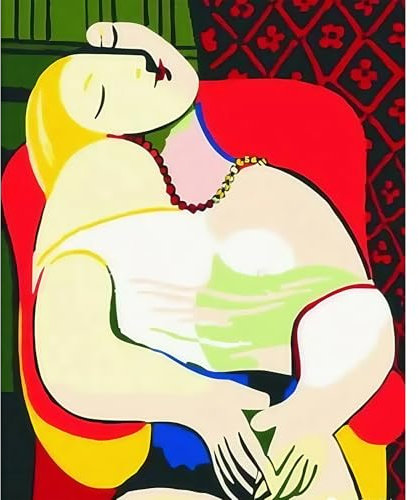 MISITU Puzzle 1000 pièces pour Adultes et Enfants à partir de 14 Ans Puzzles Classiques, Peinture Picasso Le Rêve, Puzzle 1000 pièces