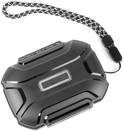 CCZ Taichi Tragbare IEM-Hülle, ZS10 PRO In-Ear-Monitor, tragbare Hartschalen-Hülle, wasserdichte Kopfhörer-Aufbewahrungsbox, Reise-Tragetasche für Kopfhörer für DC02 ZS10 PRO X AS10 (schwarz)