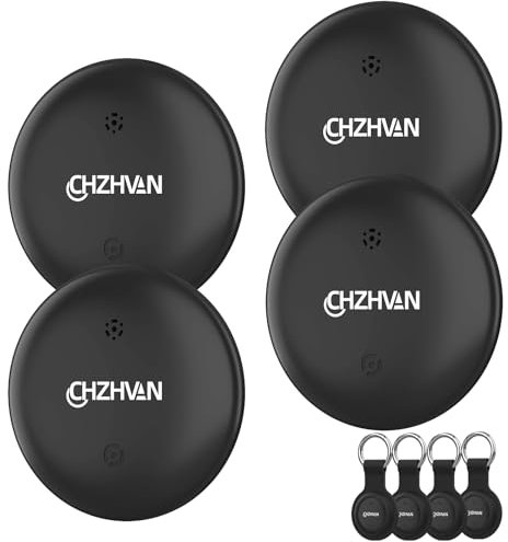 Android Tracker Tag (Not for iOS and Huawei), Android air tag/Smart Tracker Tag/Bluetooth Tracker Compatible with Google Find Hub for Key, Luggage, Backpack, Replaceable Battery (Black 4 Pack)