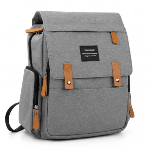 Heberlein Prestige Baby Wickelrucksack - große Wickeltasche für Mama & Papa, wasserabweisend mit vielen Fächern & isolierten Taschen, inkl. Wickelauflage & Kinderwagenbefestigung - ideal für unterwegs