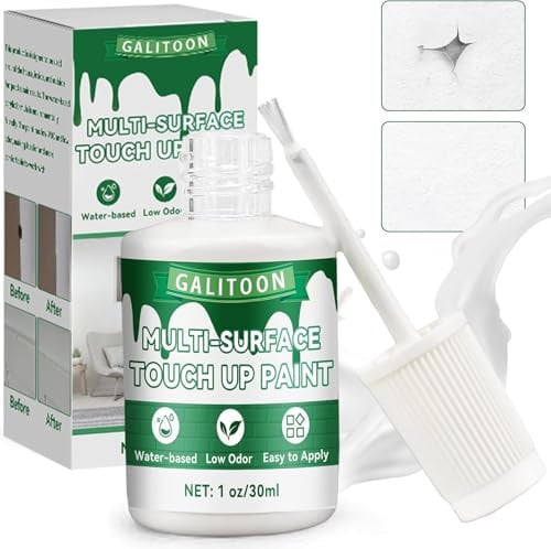 Multi Surface Touch Peinture de Réparation Émail, Peinture Murale, Peinture pour Baignoire Répare les Petits Défauts, Convient aux Baignoires, Portes et Fenêtres Peinture Blanche 30ML (Blanc)