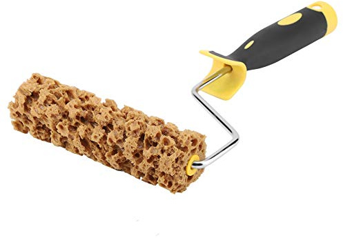 Rankomu Pinceau à rouleau texturé avec poignée pour décoration murale - Rouleau à motif pour peinture acrylique, rouleau à effet pour travaux de précision et techniques créatives (30,5 cm)