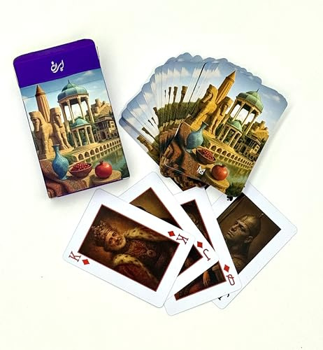MGmade Persische Pokerkarten – Iranisches Kartenspiel (54 Karten) | Premium Spielkarten mit Iran-Motiven – Geschenk für Iraner & Fans persischer Kultur