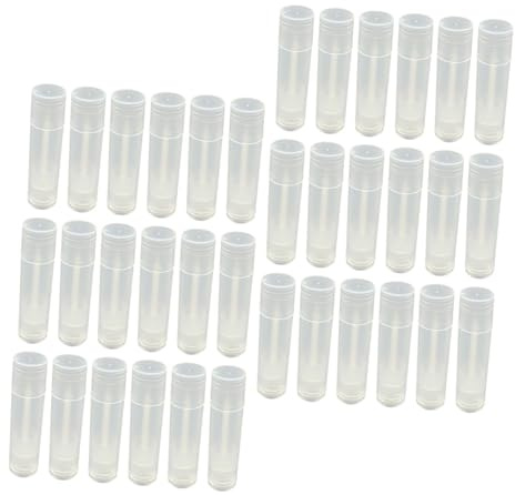 DECOMELODY 60 Stück Lippenpflege Leerhülsen aus Pet DIY Lippenbalsam Behälter Lippenstift Tuben Makeup Zubehör zum Befüllen und Selbermachen