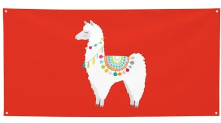 Party-Banner mit Lama-Druck, Dekorationen für alle Anlässe, für Thanksgiving, Geburtstagsfeiern und mehr
