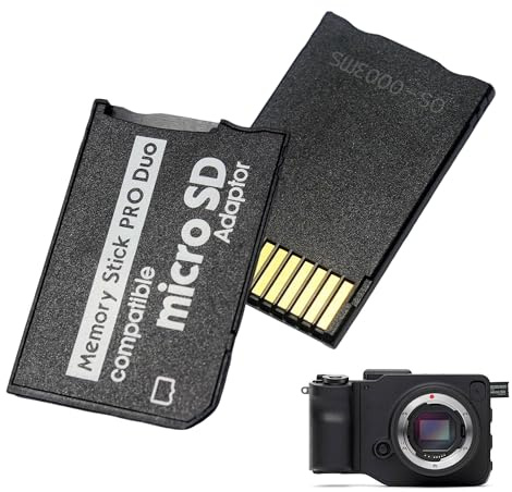 2PCS Memory Stick Adapter for PSP 1000 2000 3000, Micro SD to TF Convertor | Memory Stick Pro Duo MagicGate Card for Handycam Camera Sony Playstation Portable TF to MS Tools