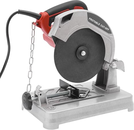 HUOMMGS Kapp und Gehrungssäge 1200W Kappsäge 50mm Schnittdicke Kreissäge mit 185mm Sägeblatt 45° Verstellbarerwinkel Tischsäge 5200RPM Upgrade Kappsäge Kapp und Gehrungssäge für Holz (Rot)