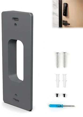 Ring Doorbell Mount,Adjustable Ring Doorbell Bracket Angle,R-ing D-oorbell Wedge,R-ing Video D-oorbell Mounting Bracket,Easy To Install,For Wireless Smart Home System(Left And Right Angle To 15°)