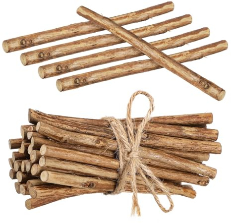 Didiseaon Holzstäbchen Für Bastelarbeiten Holzstöcke Mit Rinde Naturbelassene Baumstämme 3.94in Für Weihnachtsbaum Vogelhaus Wandbehang Und Rustikale Deko