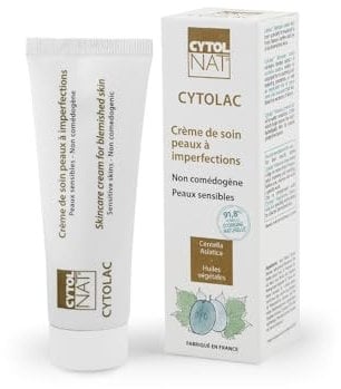 CYTOLNAT-Cytolac Anti-Blemish Cream - Repairs, Moisturises, Soothes, Refines skin texture - Reduces the number of blemishes - Sensitive, Combination to Oily Skin - Face - Natural Formula - 50 ml