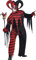 Amscan International Herren Halloween Krazed Schwarz-Clown Jester Red & Fancy Dress Party Kostüm