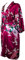 CCcollections Kimono Peacock 16 Couleurs Vinaigrette Lingerie Robe de Robe vêtements de Nuit Robe de Demoiselle d'honneur Nuit de Poule (Bourgogne Rouge), taille unique