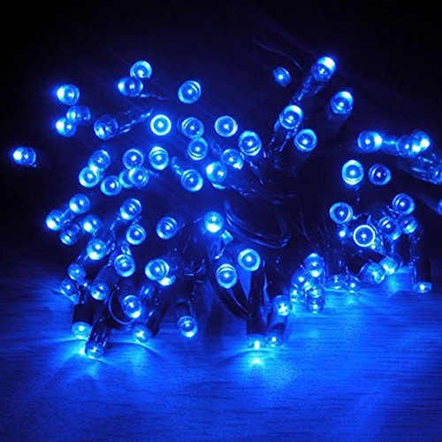 RunQiao 72ft/22m 200 Led Solar Lights Outdoor Garden Fairy String Lights for Trees Patio Fence Wedding Party Decorative Blue Christmas Tree Lights Waterproof 8 Modes