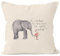 MoonWorks Kissenbezug Geschenk Liebe muss Nicht perfekt Sein sondern echt Elefant Maus Kissen-Hülle Deko-Kissen 40x40 Baumwolle Natur 40cm x 40cm
