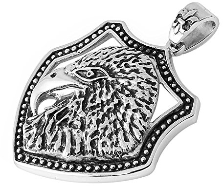 Monster Piercing Tribal Eagle Schild Edelstahl Biker Männer Pedant Schmuck