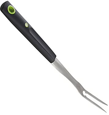 Cook'in garden - Fourchette à Barbecue Aimantée en Inox - Ustensile Barbecue, Plancha - Manche Soft Touch - Accessoire Cuisine Extérieure - 40,7 x 3,5 x 2,5 cm