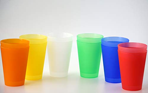 S&S-Shop 30 Plastik Trinkbecher 0,4 l - Mix-Pack - Mehrwegtrinkbecher/Partybecher/Becher