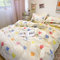 FANSU Bettwäsche Set Bettbezug-Set, 4 Teilig Bedding Microfaser Bequem Weich Haltbar Enthalten Bettlaken Kissenbezug Hohe Qualität Einzelbett Doppelbett King Size (220x240cm,Weiß)