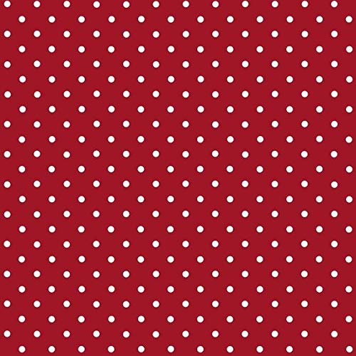 DecoHomeTextil Heimtextilmanufaktur d-c-fix Klebefolie Bastelfolie Dekorationsfolie Designfolie Punkte Rot 45 x 200 cm - 6 0627 - Dekorieren Basteln Schmücken