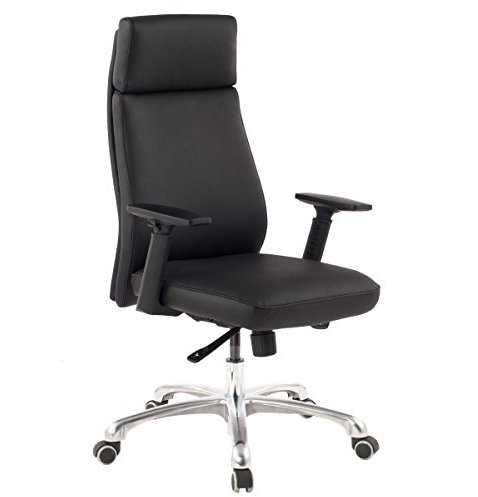 KADIMA DESIGN Baden Bürostuhl Chefsessel Leder Schwarz Schreibtischstuhl Drehstuhl