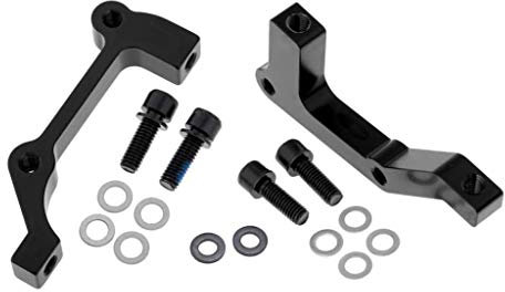 Auto-plaza Pair of Disc Brake Caliper Mount Adapter Gear Parts Accessories is/Post Front 180/203mm Rear 160/180mm