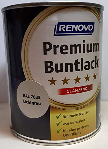 750 ml RENOVO Premium Buntlack glaenzend, 7035 lichtgrau
