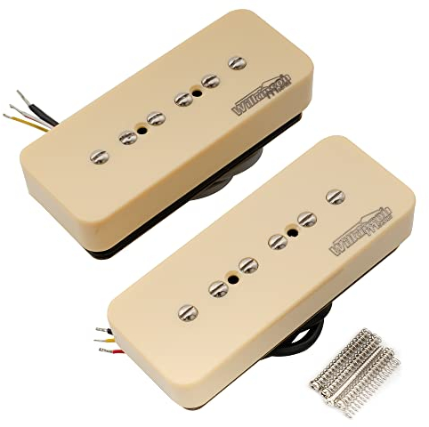 Wilkinson M-Serie Gestapelt Keramik P90 Soapbar Tonabnehmer Set für SG/LP E-Gitarre, Crème