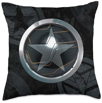 Marvel Falcon and The Winter Soldier Bucky Barnes Icon Throw Pillow, 18x18, Multicolor