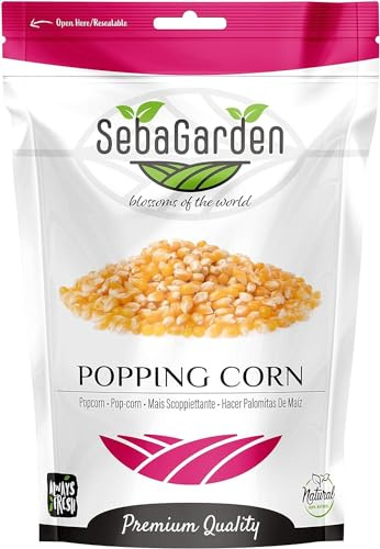 Seba Garden Popping Corn Kernels 2 kg, GMO FREE, Ziplock Bag Strong resealable Popcorn from Argentina