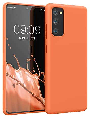 kwmobile Hülle kompatibel mit Samsung Galaxy S20 FE Hülle - weiches TPU Silikon Case - Cover geeignet für kabelloses Laden - Fruity Orange