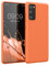 kwmobile Hülle kompatibel mit Samsung Galaxy S20 FE Hülle - weiches TPU Silikon Case - Cover geeignet für kabelloses Laden - Fruity Orange