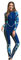 OWN4B One Piece Swimsuit Tummy Control, Long Sleeve Rash Guard for Women, Blue, S