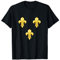 France National Pride T-Shirt Fleur de lys Noir Unisex-Adultes S Manche courte Classic T-Shirt
