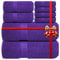 Infinitee Xclusives Premium Bath Towel Set 8-Piece (2 Bath Towels, 2 Hand Towels, 4 Washcloths), Super Absorbent Soft 100% Ring-Spun Cotton for Spa, Gym, Hotel & Bathroom |Profound Purple|