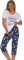 Misscoo Ensemble de pyjama sans manches pour femme - Pantacourt en coton pour le printemps et l'été (motif nuit étoilée), # 10, XXL