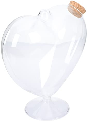 Alipis Bottiglie di Barattolo di a Forma di Cuore con Tappo di Sughero Wishing Bottiglia Origami Stella Memento Contenitore Contenitore Decorativo Ciotole di Caramelle
