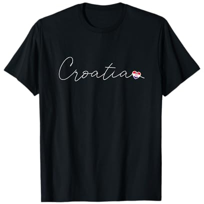 Hrvatska Liebe Kroatische Flagge und Herz auf Kroatien T-Shirt