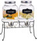La zappa Caraffe in vetro porta bevande con rubinetto e supporto in metallo 2 x 4 lt (Set 2 Caraffe 4 Lt)