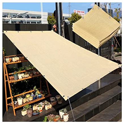 ALOBY Extra Large Sun Shade Sail UV Block Fabric Durable Outdoor Rectangle Canopy Pergolas Top Cover Sun Canopies Garden Balcony with Mounting Ropes