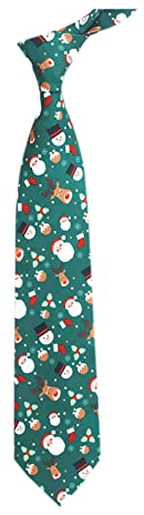 KAREN66 Krawatten für Weihnachten - Herren Weihnachts Krawatte Muster Woven Party Krawatte Feiertagskrawatten Festliche Krawatte Hochzeit Krawatte (D, One Size)