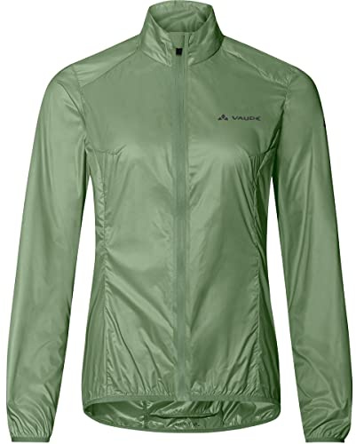 VAUDE Damen Matera Air Jacket, Leichte Windjacke, winddicht, atmungsaktiv & wasserabweisend, kleines Packmaß, Passform: Slim fit, willow green, 36