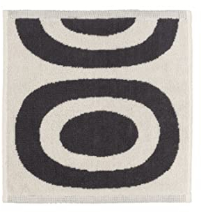 Marimekko - Mini-Handtuch - Melooni - Baumwolle - Farbe: Charcoal-Off White - 30 x 30 cm