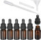 DOUSELLA 6 Stück Pipetten Flasche 10ml Braunglas Tropfflaschen Apothekerflaschen Glasflasche mit Pipette Kleine Braunglasflasche Pipettenflaschen mit Tropfer Trichter für ätherischen Ölen Parfums