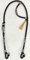 Leder One Ear Western Headstall Trensenzaum mit handgeflochtenen, schwarzen und weißen Rohlederknoten, Haarquaste, schwarze Farbe, rohes Leder, geflochtene Kopfstütze
