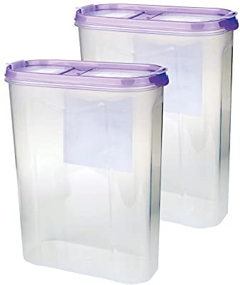 Bestlivings Vorratsdosen mit Deckel 2,8 Liter (2er Pack/Lila), Luftdicht Schüttdose BPA frei, Vorratsbehälter Set - Frischhaltedosen Klappdeckel