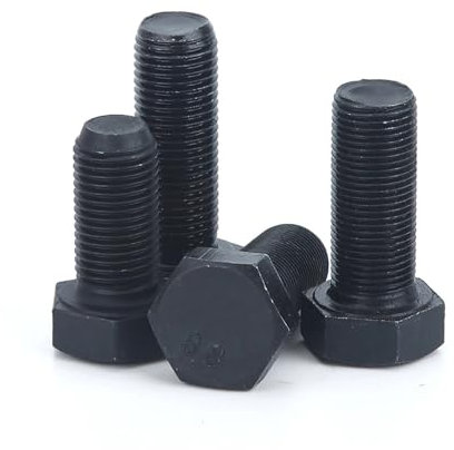 SEIDER M8 M10 M12 Viti a Testa Esagonale Esagonale Esterna con Filettatura fine Viti a Testa Esagonale in Acciaio Nero Grado 8.8 Passo 1/1,25/1,5 mm(M10x1x50mm (5pcs))