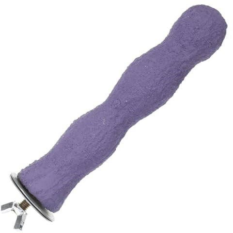 Percha para Aves De Madera Natural De 14Cm Barra De Lijado para Moler Uñas Accesorios para Jaula De Loros Y Periquitos Juguete Seguro Y Ecológico En Color Púrpura
